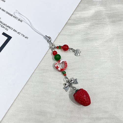 Cute Cartoon Love Kt Cat Phone Chain Mobile Anti-lost Lanyard Wrist Rope Gifts_W