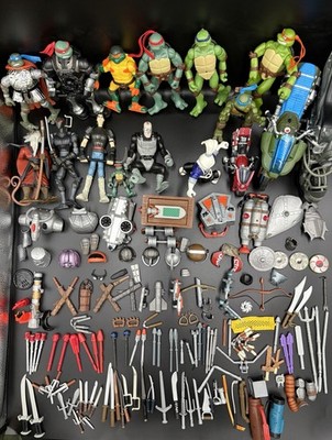 TMNT Playmates Figure Lot 2003-2007 Turtles Vehicles Weapons Accessories