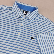 Footjoy XL Mens Polo Shirt Stretch Performance Stripes 25x31