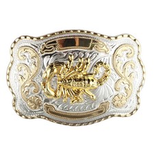 Gold Scorpion Belt Buckle Cowboy Western Double Color Big Animal Alloy 4.0cm Men