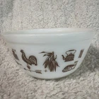 1960s Pyrex #402 Early American Pattern 7” Mixing Bowl 1 ½ Qt Colonial Kitchen
