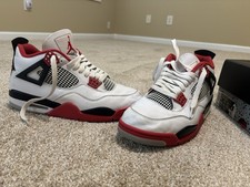 Air Jordan 4 RETRO US Size 11 Men’s - White/Fire Red-Black-Tech Grey