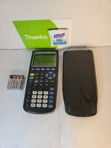 Texas Instruments TI-83 Plus Graphing Calculator+Cover+New Batteries!