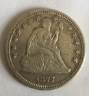 1877-P  Liberty Seated Quarter 90% silver, Great Details, Original You Grade It.