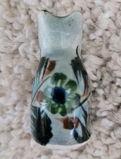 Tonala Mexico Mini Kitty Cat Sitting Ceramic Hand Painted Folk Art Pottery EX