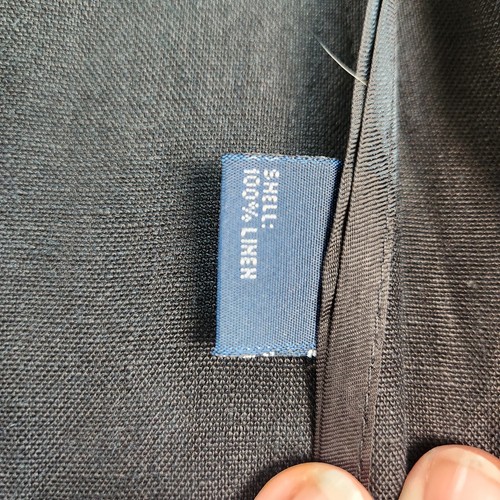 Polo Ralph Lauren Italy Black 100% Linen Blazer Sport Coat Mens XL vintage - Picture 13 of 16
