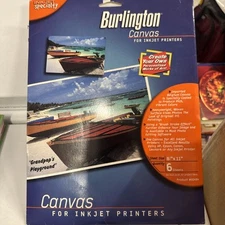 Burlington Specialty Ink Jet Paper CANVAS NEW 8.5 11" 6 SHEETS