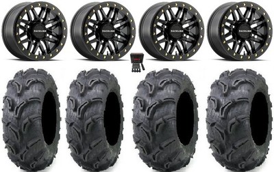Raceline Ryno Bdlk 14'' Bk Wheels 27'' Zilla Tires Yamaha Wolverine RMAX