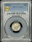 1942 Mercury Dime PCGS VF-30