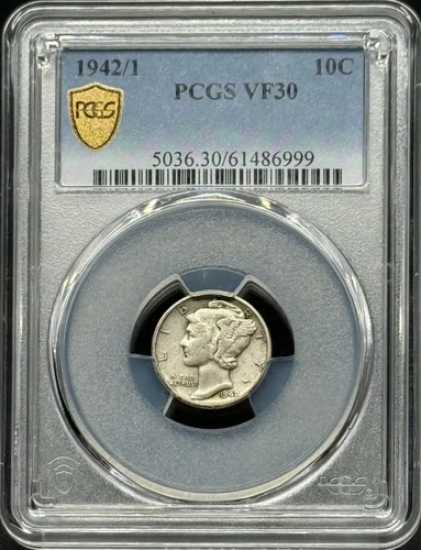 1942 Mercury Dime PCGS VF-30