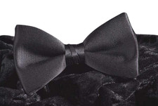 Quality New Men's Adj.Banded Black Bow Tie Tuxedo Satin Pre Tied Made in USA