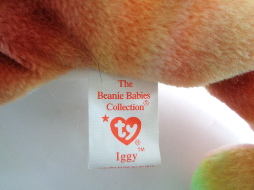 Lot 2 Ty Beanie Babies Iguanas IGGY Tye-Dyed Neon and IGGY Tye-Dyed Blue - Picture 11 of 21