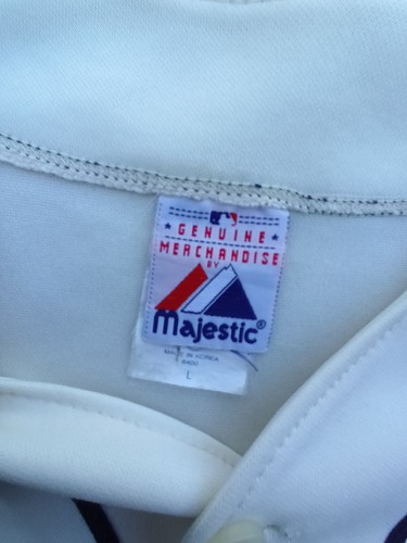 Vtg Mens Atlanta Braves Blank Authentic Cream Jersey Alternate Majestic Size L - Picture 8 of 8