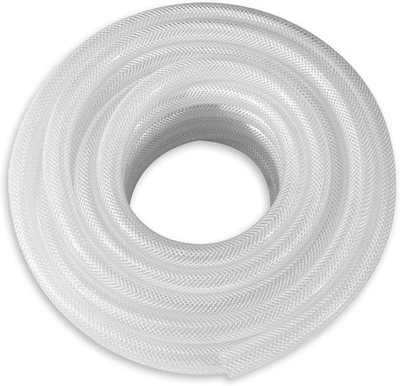 #ad 5 8 ID X 50 Ft Heavy Duty Clear Braided PVC Tubing High Pressure Hose $60.99