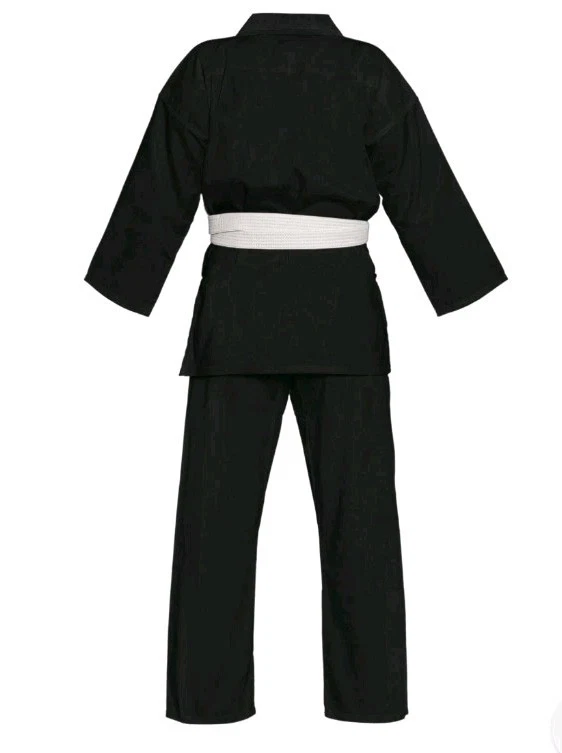 Black Plain Brazilian Jiu Jitsu Gi Size A3  BJJ Kimono BJJ Gi Pearlweave Fabric  - Image 2 of 4