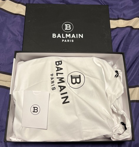 Balmain Men's "B-Runner" Canvas & Leather Athletic Sneakers Shoes US 11 EUR 44 - Picture 3 of 12