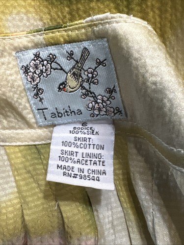 Anthropologie Tabitha Multicolor Silk Scoop Neck Short Sleeve Floral Dress Sz 6 - Picture 9 of 10