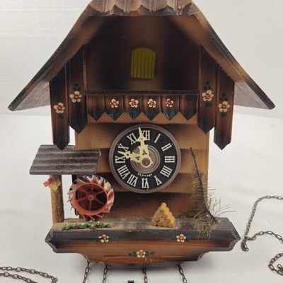 Vintage German Cuckoo Clock 10x9x8 Albert Schwab Regula Movement - PARTS ONLY