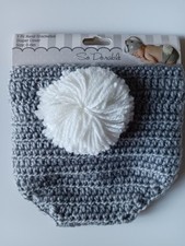 NWT 0-6m So Dorable Crocheted Baby Diaper Cover Bunny tail gray boys girls NEW