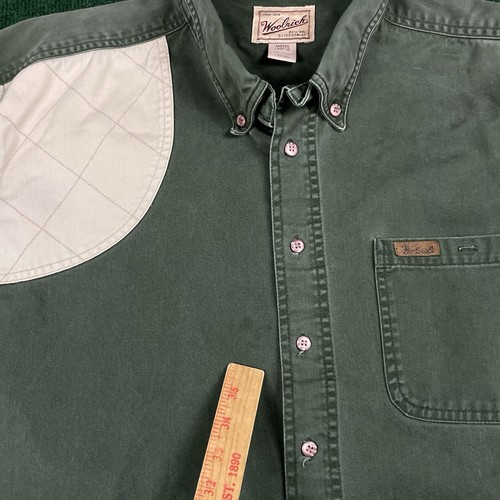 VTG Woolrich Rifle Shooting Shirt Mens Large Green Button Down Hunting Outdoors - Picture 4 of 10