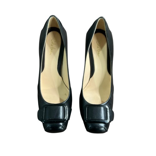 Cole Haan Black Leather Classic Buckle Detail Pump Women's Size 8 - Picture 4 of 11