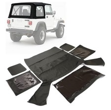 Soft Top 987-1995 Jeep Wrangler Yj 2 Door With Zip Out Tinted Windows Sailcloth