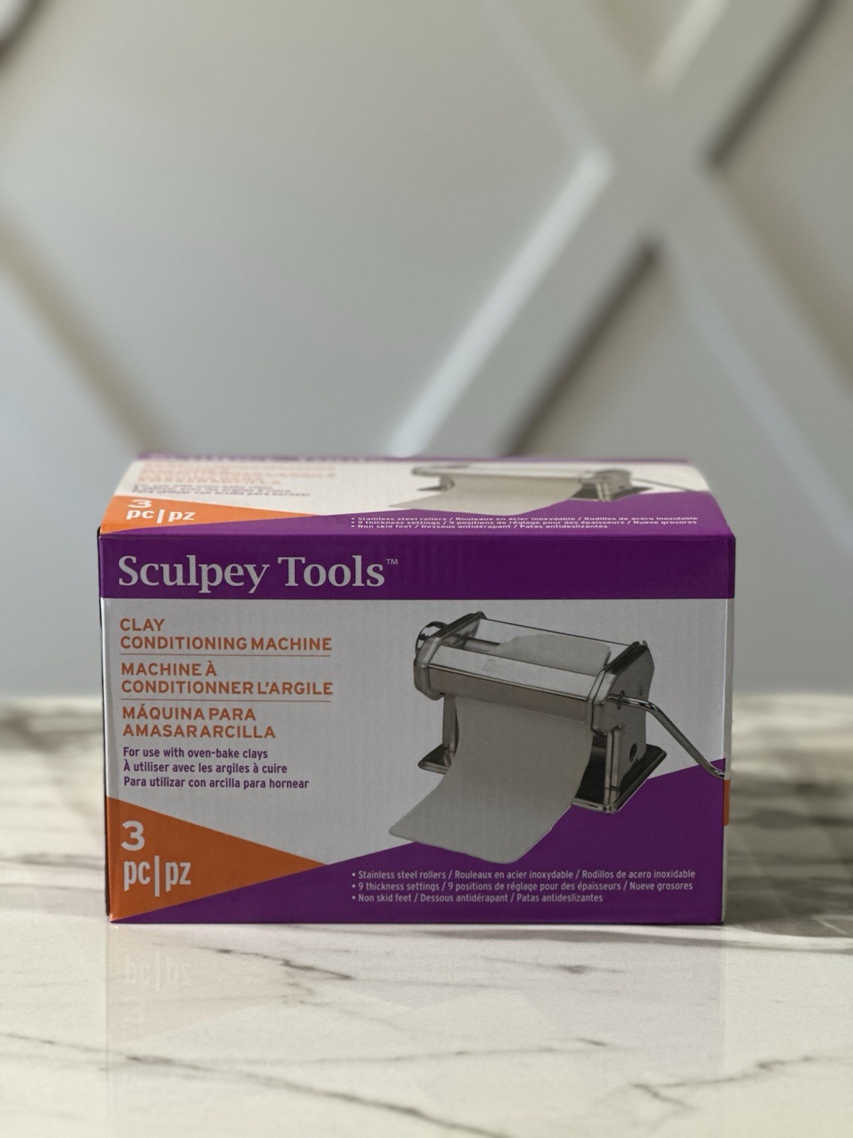 Tools Clay Conditioning Pasta Machine, polymer oven-bake clay tool, 9 thickne...