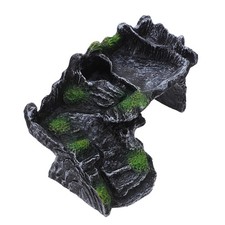 Reptile Rock Hide Cave: Aquarium Habitat Decor Rock Tortoise Hideout for