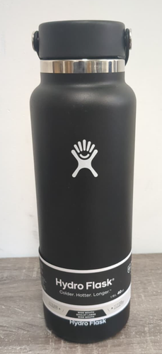 Hydro Flask Black Wide Mouth Trinkflasche - 40 Oz