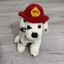 Vintage 1987 Dakin Firehouse Fritz Dalmatian Dog Plush Toy 9 Inch