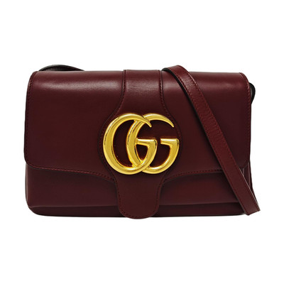 Gucci Arli Gold Logo Leather Shoulder Bag Small - Very Good #1FKPE62