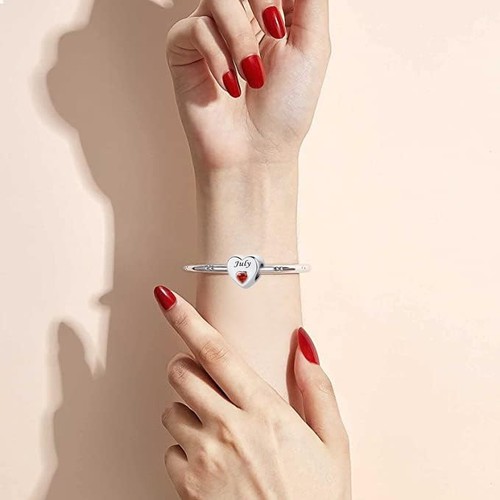 Plata Pandora Corazón Octubre Piedra Natal Dije Regalo Cumpleaños Amor Corazón Cristal B - Imagen 3 de 7