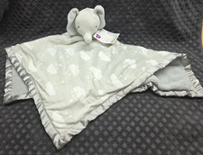Grey Elephant Cloud Large Plush Baby Security Blanket Lovey NEW Parents Choice