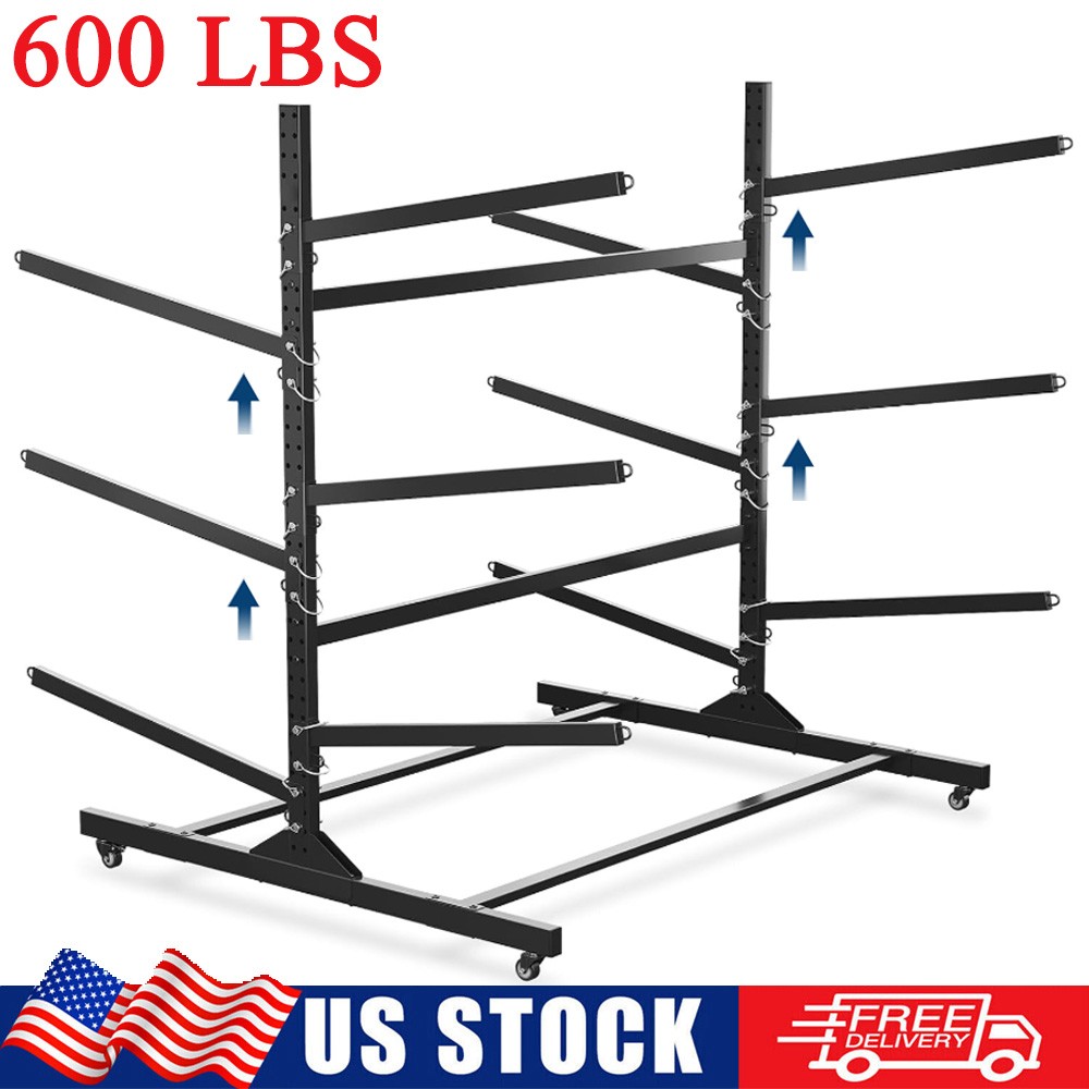 Storage Rack Adjustable Freestanding Stand Holder For Canoe Paddle Board