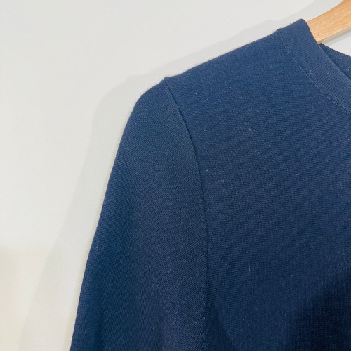 Jersey COS Azul Marino Beige Lana Mezcla Algodón Estilo Túnica - Imagen 5 de 20