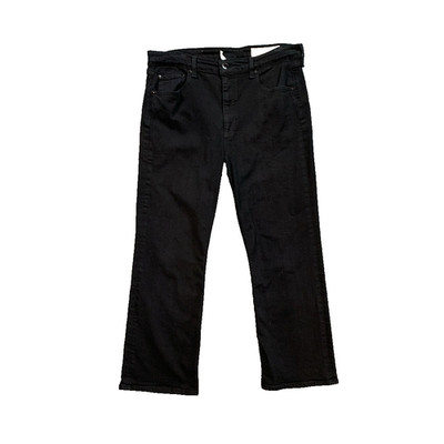 Rag & Bone Jeans Womens 32 Black Denim Nina High Rise Ankle Flare Crop Stretch