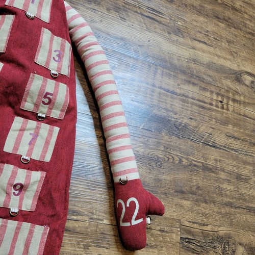 Maileg Danish Pixie Advent Calendar Doll Boy Red Overalls Approx 57” Tall RARE - Picture 7 of 16