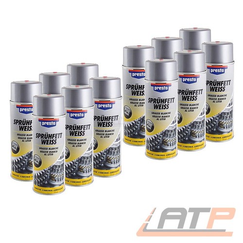 12x 400ml PRESTO SPRÜH SCHMIER HAFT FETT WEISS SPRAY DOSE 31490653 - Bild 2 von 3