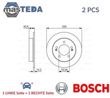 0 986 479 059 BREMSSCHEIBEN SATZ HINTEN BOSCH 2PCS NEU OE QUALITÄT