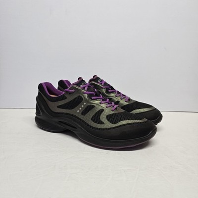 Ecco Biom Fjuel Shoe Sneaker US 10 EU 41 Black/Beetle Green/Purple US Lace Up