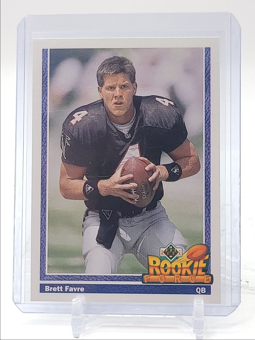 BRETT FAVRE 1991 UPPER DECK ROOKIE FORCE FOOTBALL FALCONS RC Q5336
