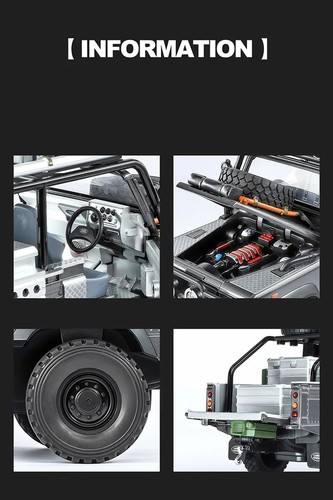 1/24 Land Range Rover Defender 110 Alloy Pickup Car Model Diecasts Off-road Toy - Picture 11 of 25
