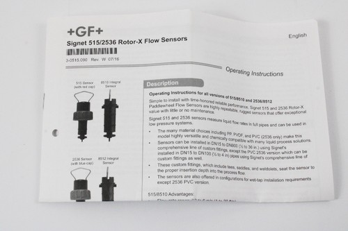 +GF+ Georg Fischer P51530-P0 198801620 Flow Sensor -unused/OVP- - Bild 9 von 10