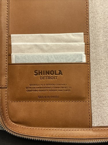 Shinola Detroit Tech Portfolio Reiseetui Navigator Leder & Reißverschluss NEU - Bild 4 von 7