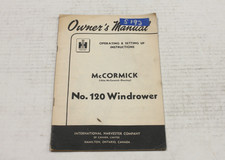 Operating & Setup Instructions for McCormick 120 Windrower