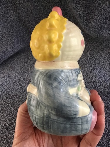 Juego de tarro de galletas parte coctelera sal o pimienta cerámica artesanal tesoro muñeca de trapo de colección - Imagen 6 de 10