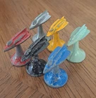 Vintage Metal Game Piece Lot Of Six, Wide World Of Travel By Parker Brothers,...