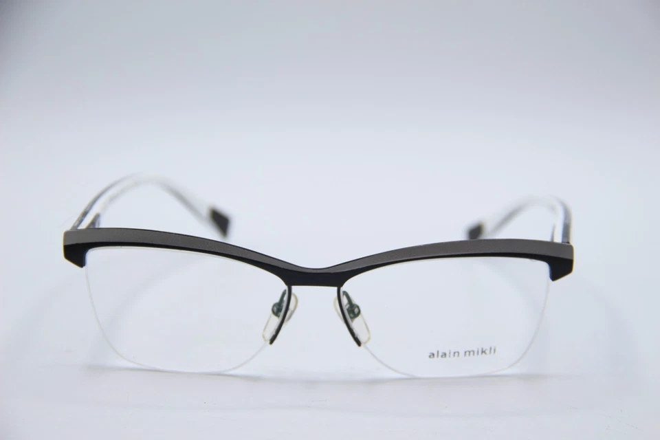 НОВЫЙ ALAIN MIKLI A02012 M0HJ ЧЕРНЫЙ БЕЛЫЙ ПИСТОЛЕТ ПОДЛИННЫЙ ОПРАВЫ ОЧКИ 55-14 - Изображение 2 из 4