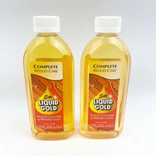 TWO Scott’s Liquid Gold Complete Wood Care Cleaner Preservative Liquid 8 oz New