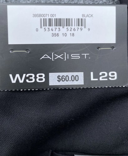 AXIST Anzughose Herren 38 x 29 flach schwarz bügelfrei pflegeleicht neu mit Etikett regulär $ 60 - Bild 4 von 9